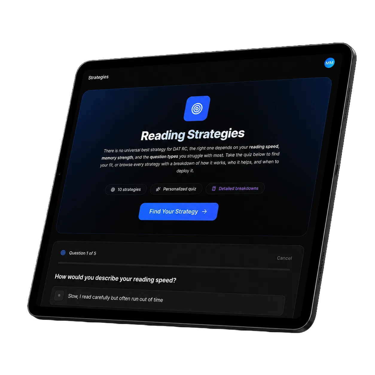 Reading strategies library